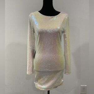 Charlotte Russe Sequin Mini Dress – Iridescent – NWT